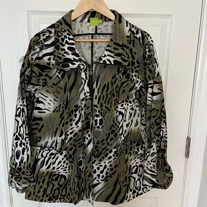 Stylish Animal Print Women's Jacket